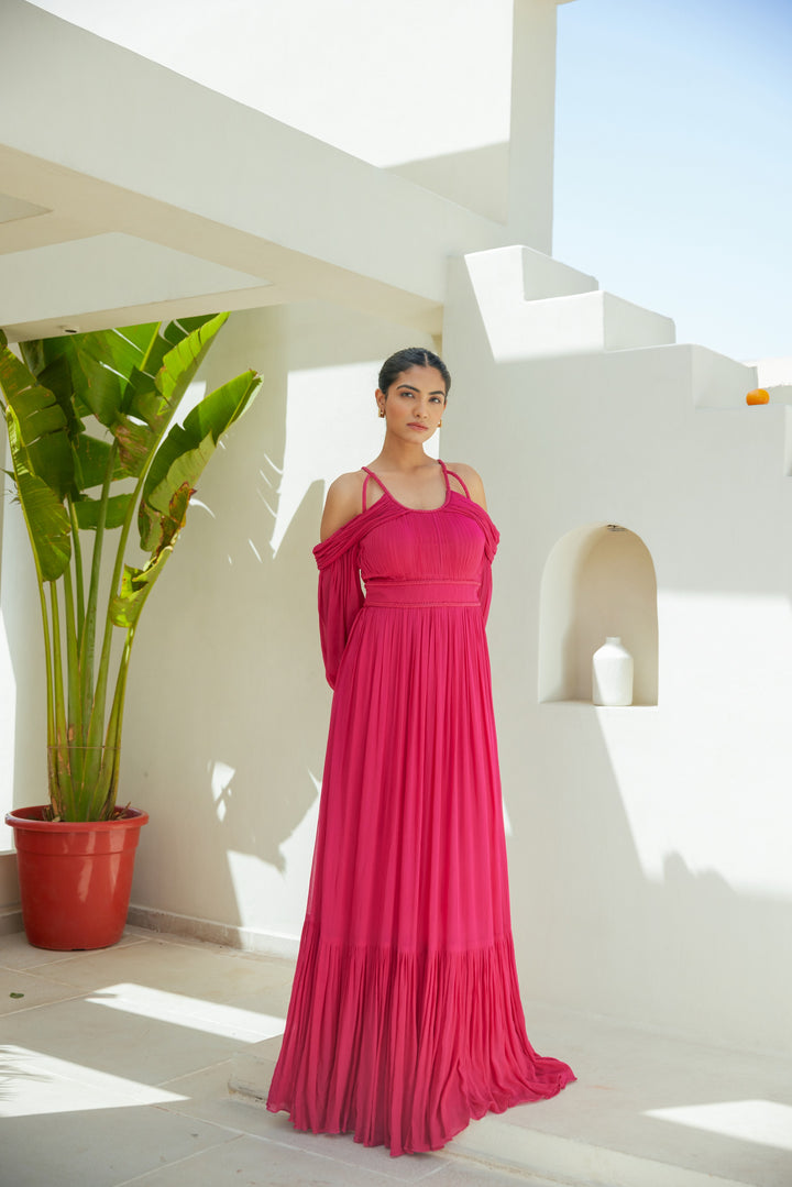 Berry Blush maxi gown