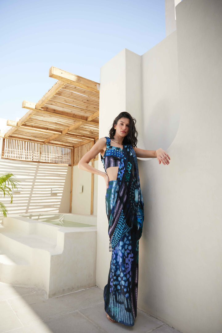 Azure Dream Drape Saree