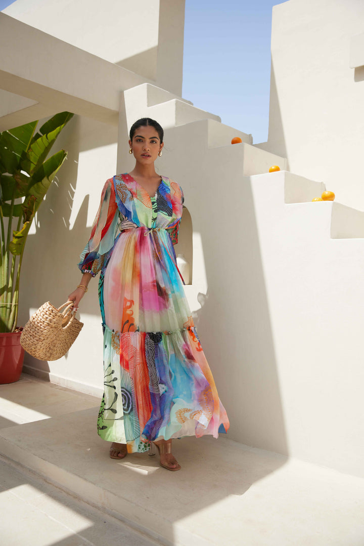 Tropical Dreamscape maxi dress