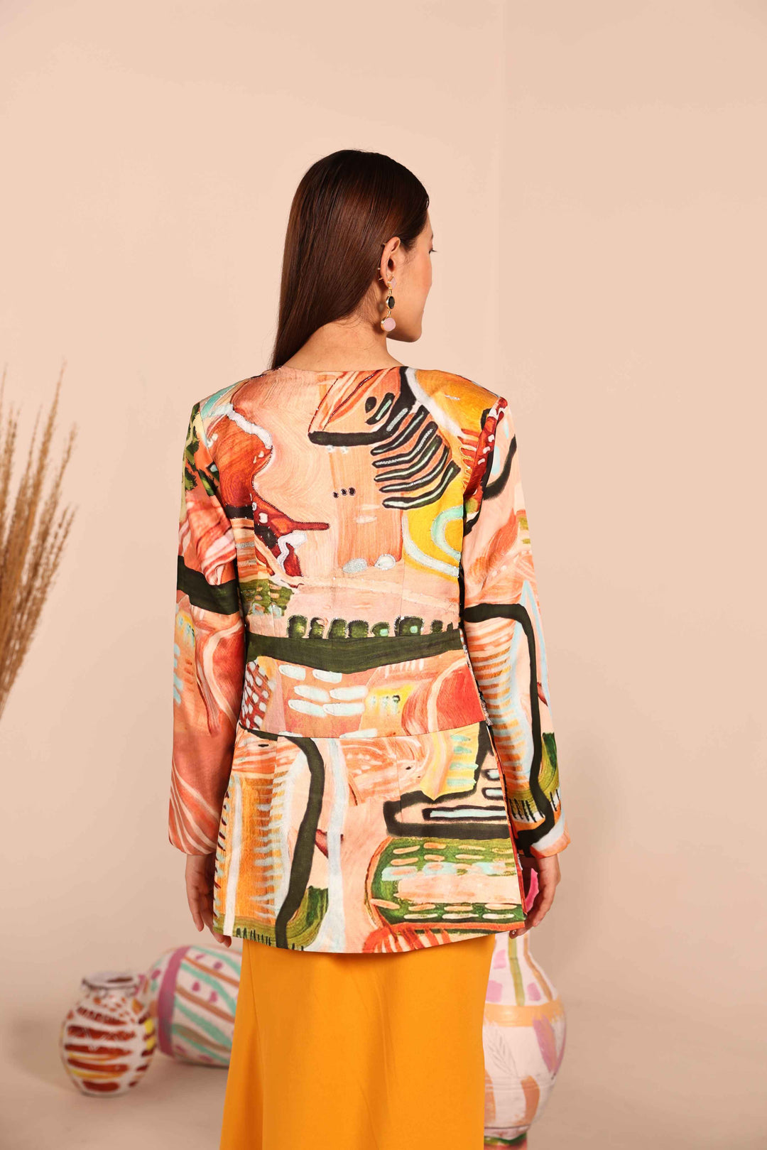 Mango Magic Neoprene Gown & Modal Satin Jacket