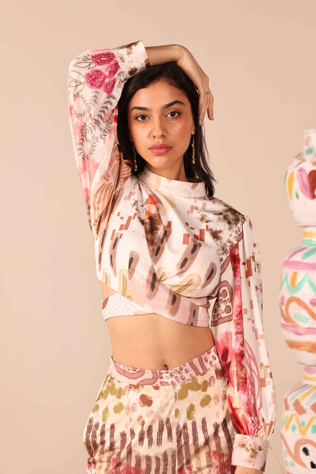 Palm Paradise Modal Satin Co-ord Set